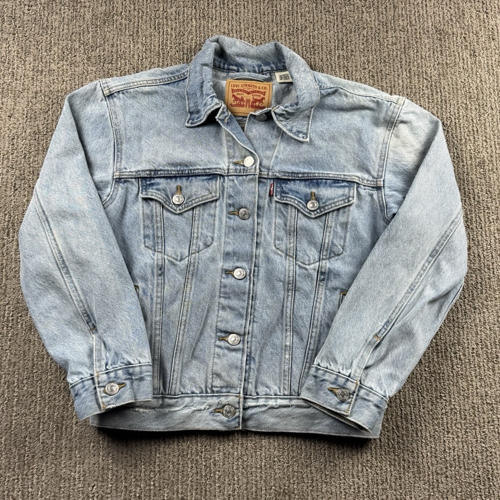 Levis Womens S Jean Jacket Trucker Western 100% Cotton Light Wash